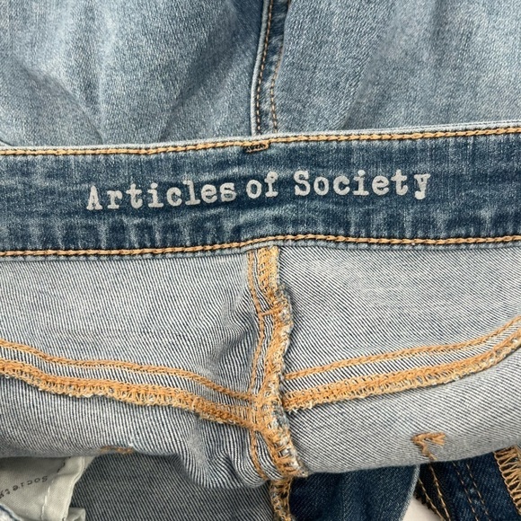 Articles Of Society Skinny Distressed Rough Hem Jeans Size 27 Women’s - Picture 2 of 6